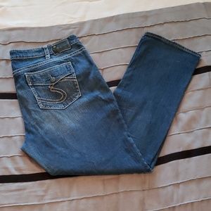 Plus size medium wash Silver Bootcut Jean's Aiko